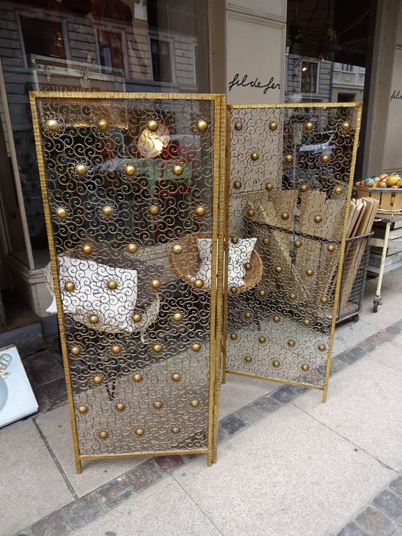 Brass Room Divider at 1stdibs