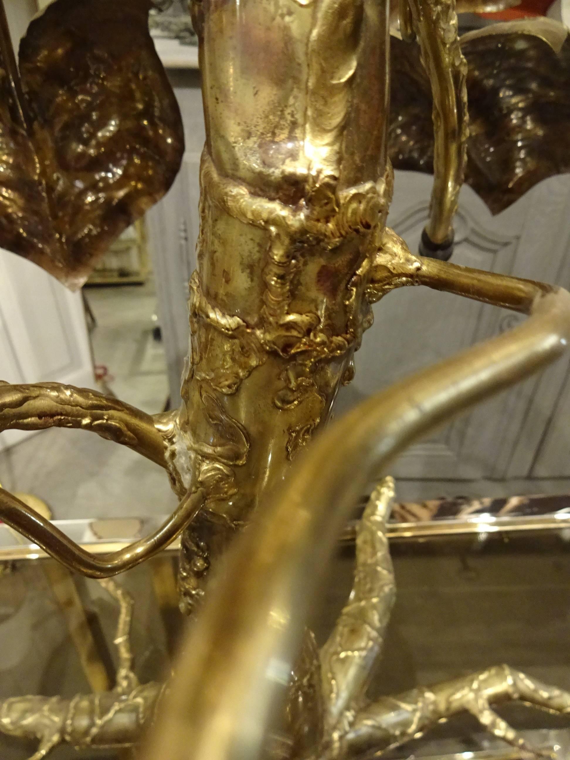 Mid-20th Century Brass Lamp 1