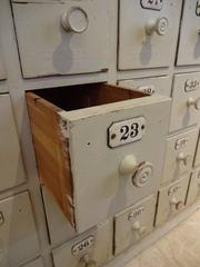 Late 19th Century French Pharmacy Chest of Drawers