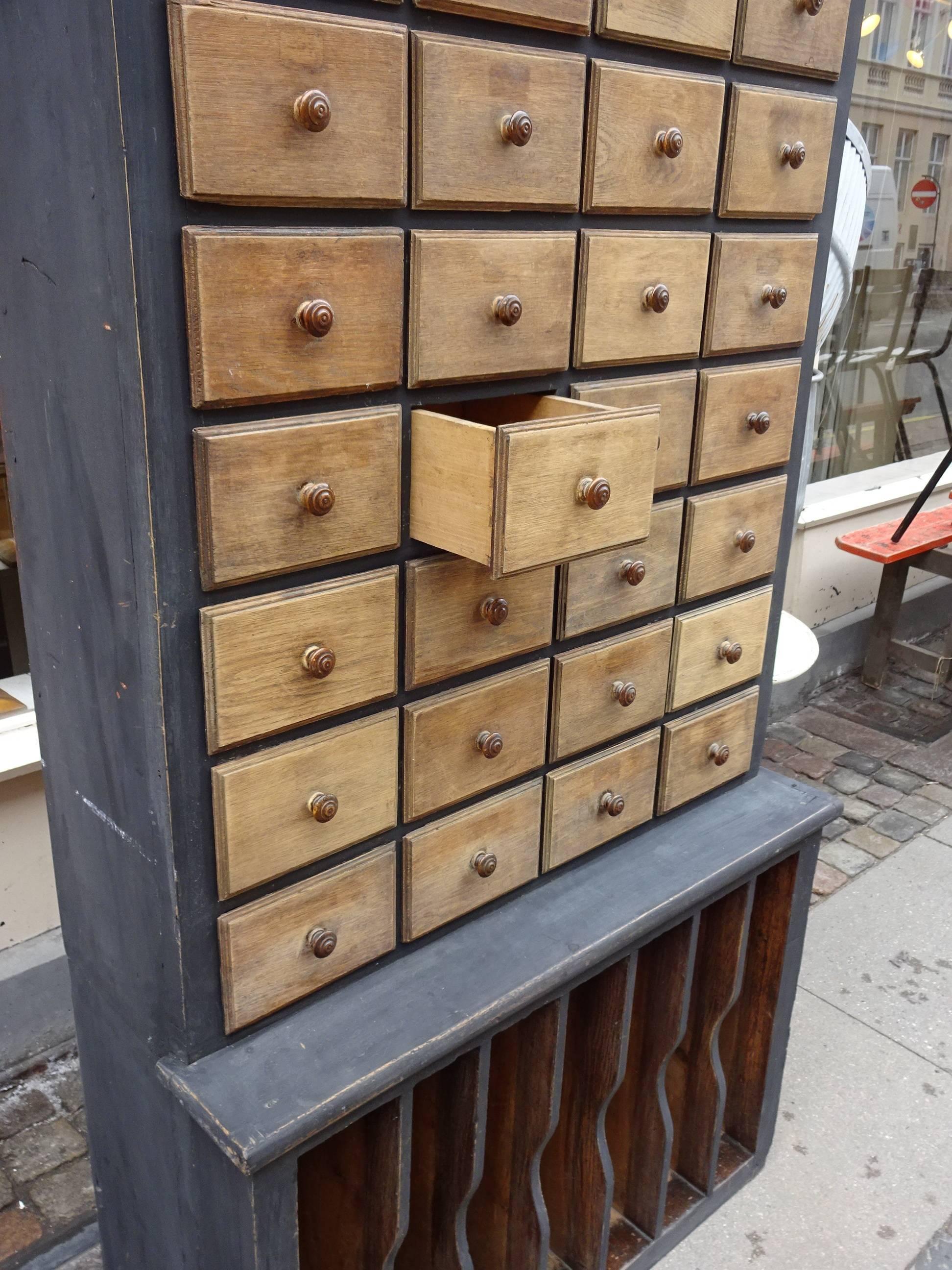 Wood Early 20th Century Pharmacist Chest of Drawers For Sale