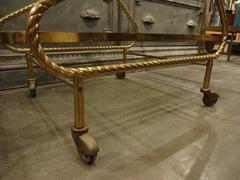 Mid-20th Century French Brass Drinks Trolley