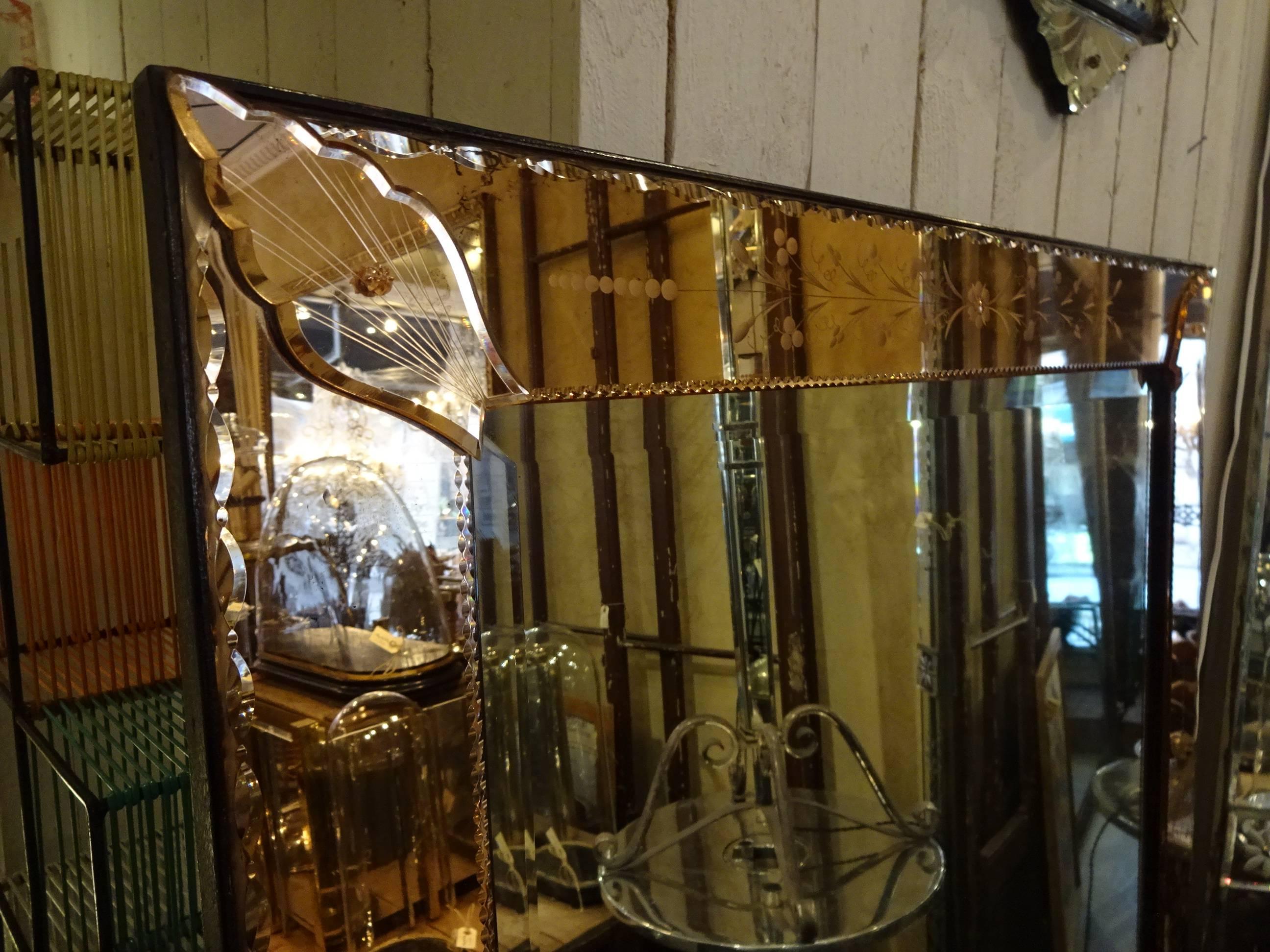 French Early 20th Century Venetian Mirror
