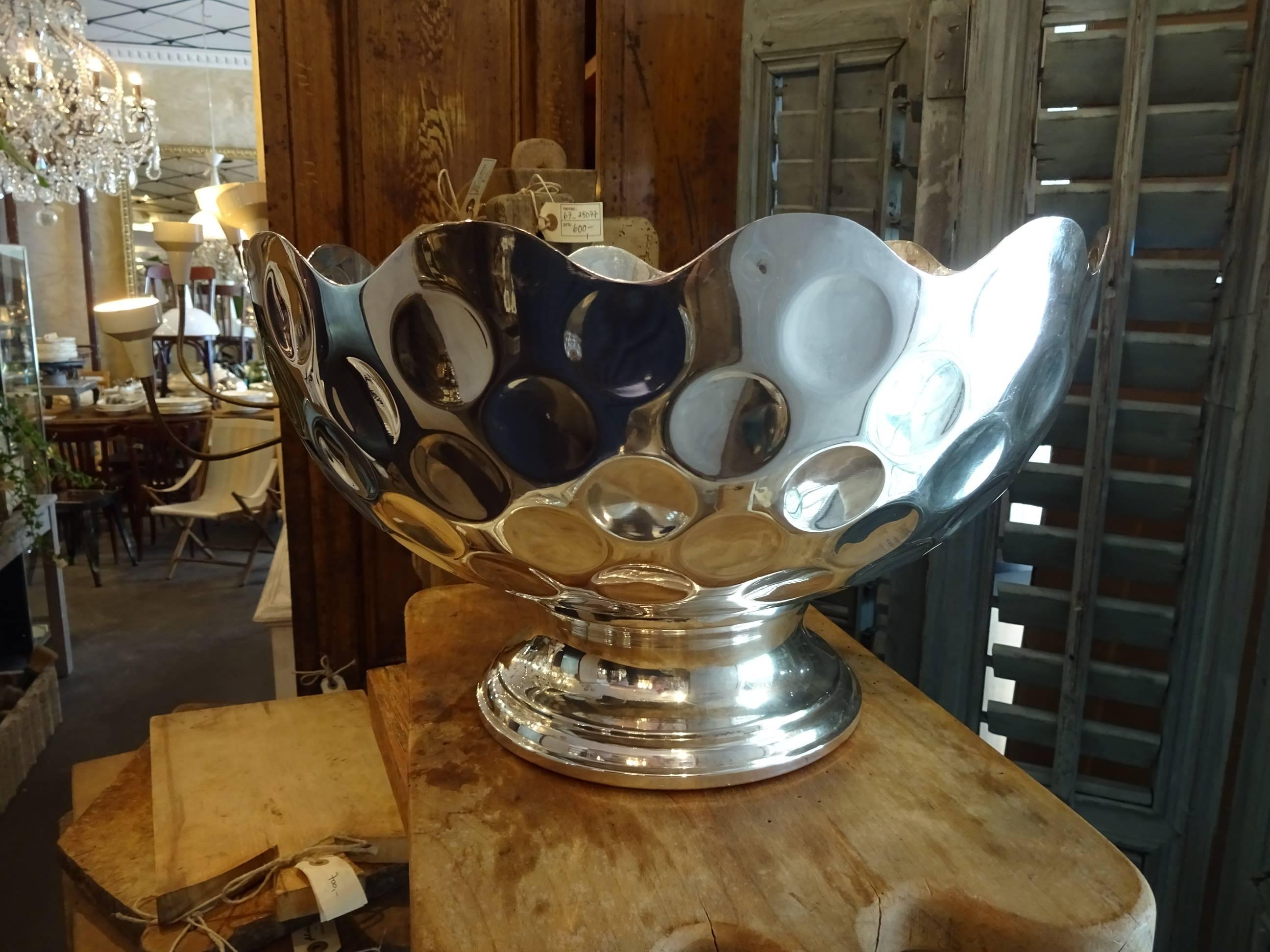 Mid-20th Century Silvered French Champagne Cooler Bowl In Good Condition In Copenhagen K, DK