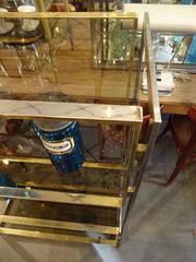 Mid-20th Century, Italian Brass Chrome Shelving Unit
