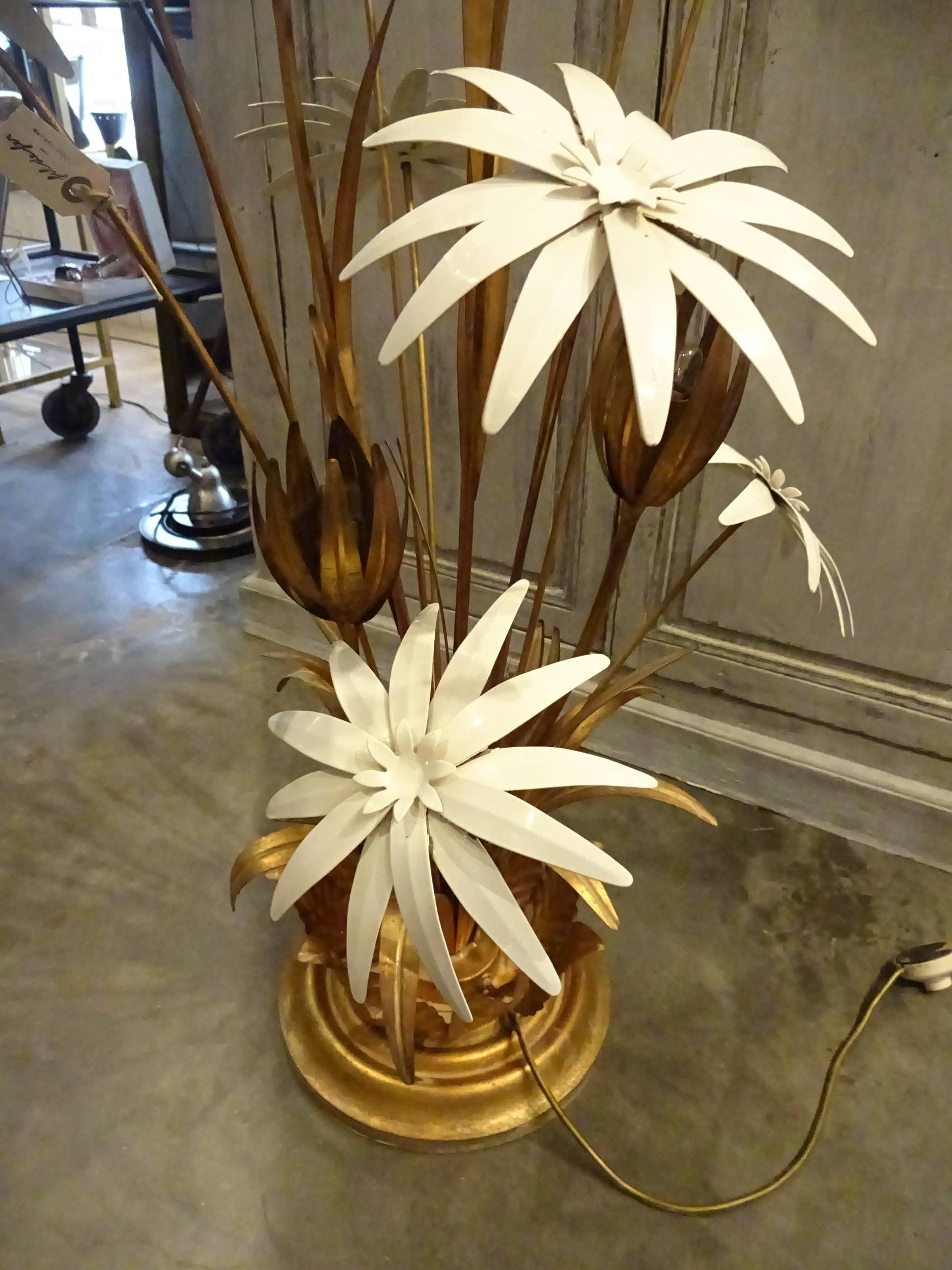 French Mid-20th Century Palm Lamp