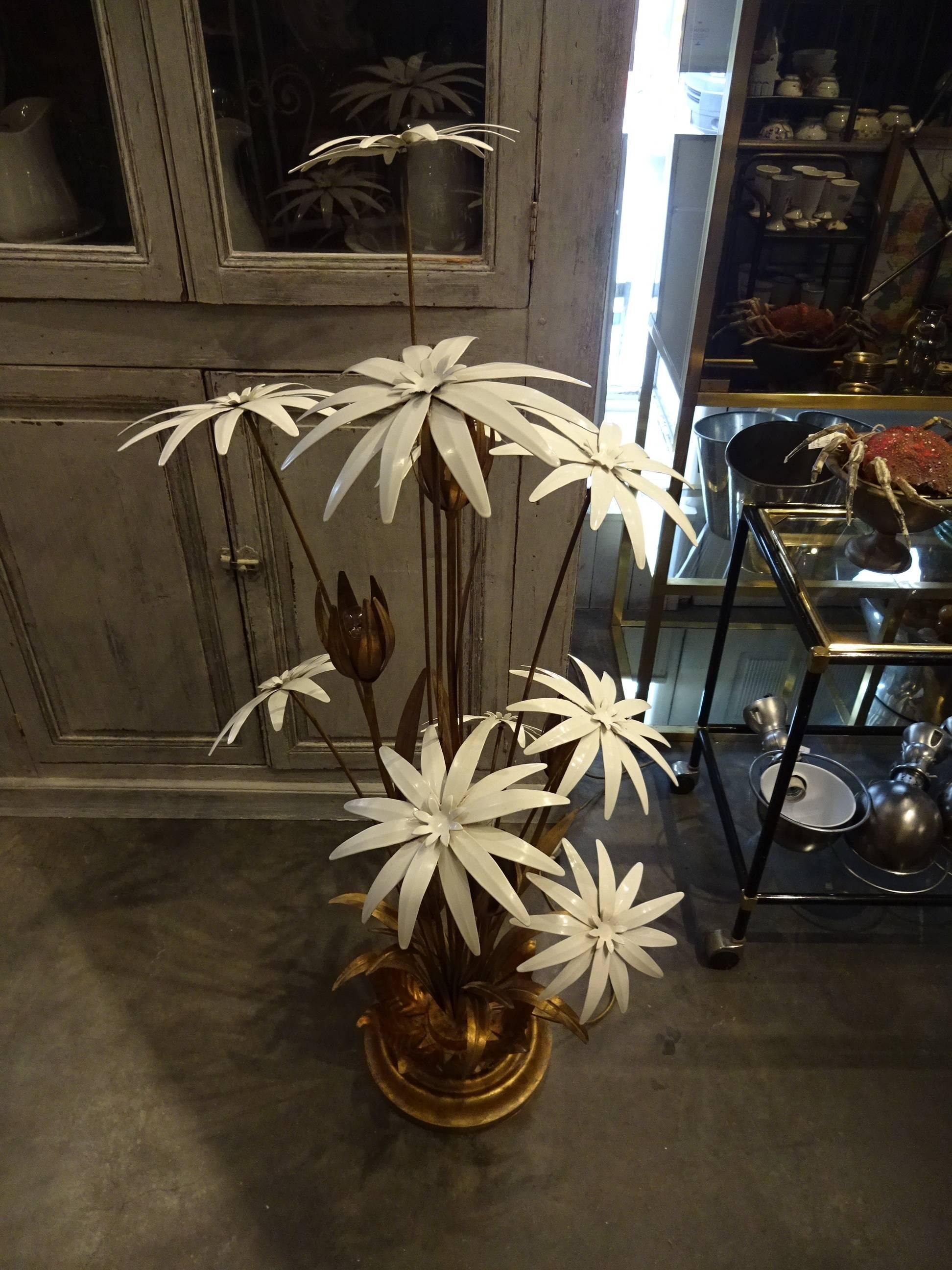 Mid-20th Century Palm Lamp 1