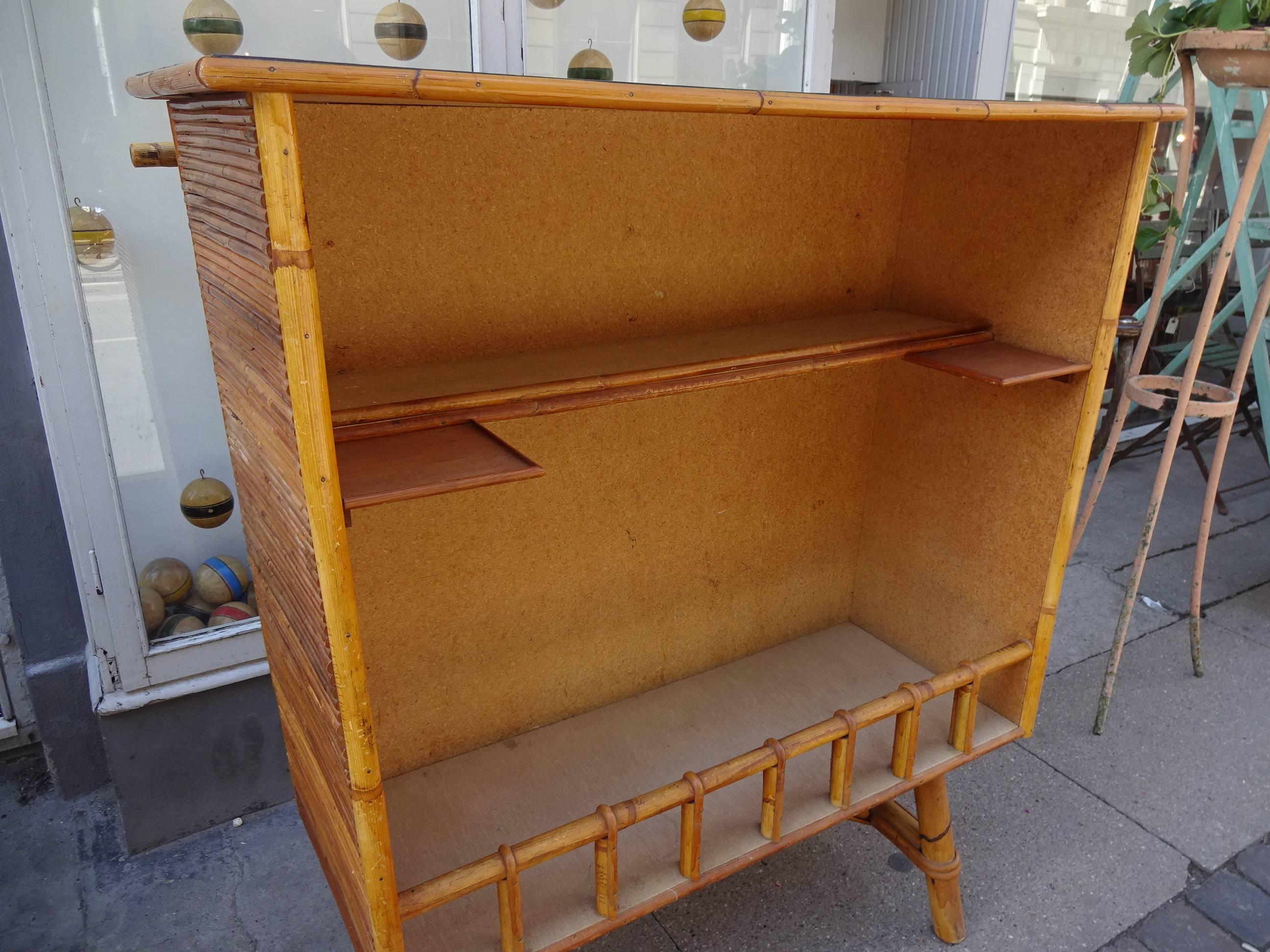 Other Mid-20th Century French Rattan Bar Counter