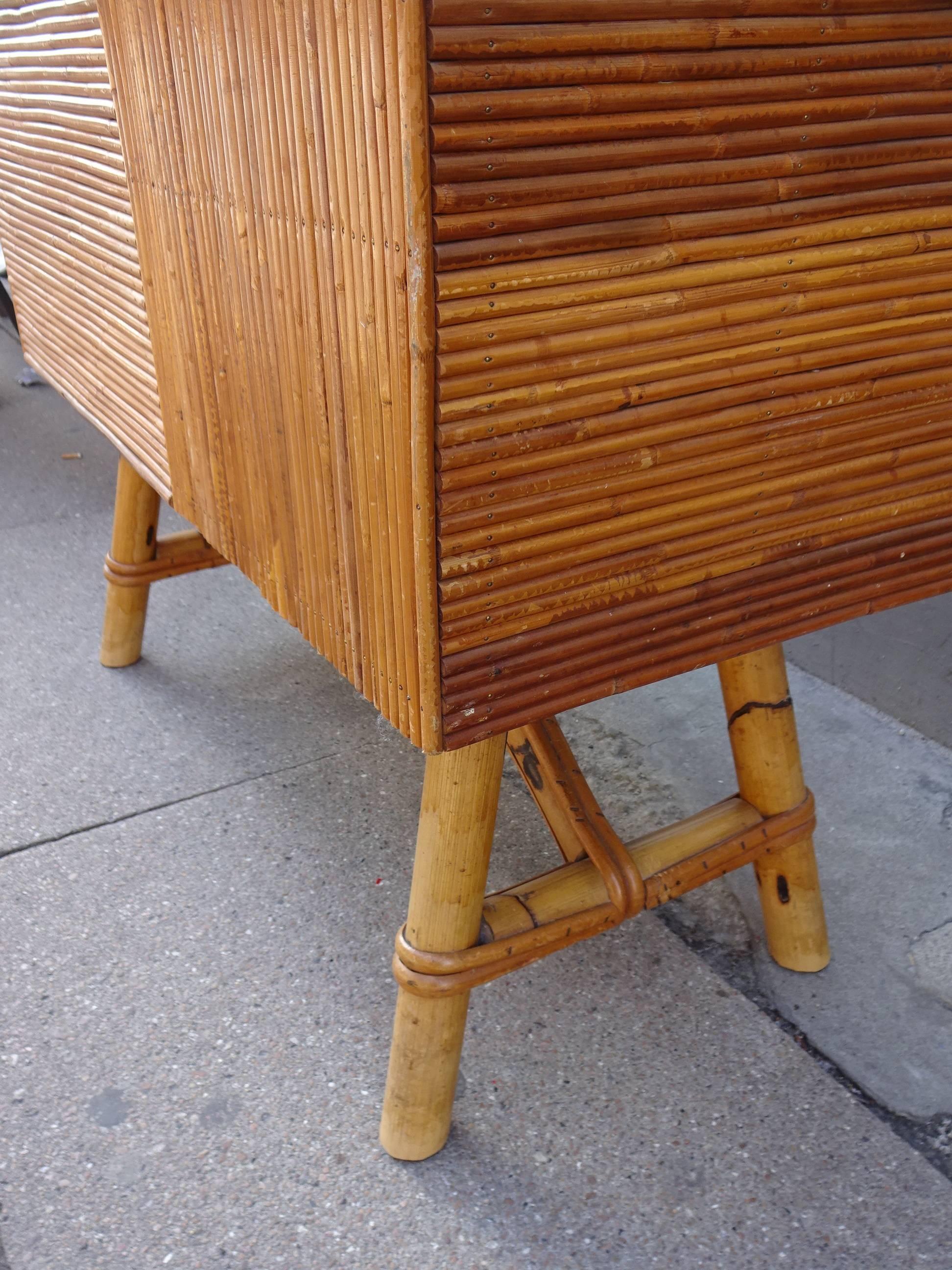 Mid-20th Century French Rattan Bar Counter 2