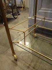 Mid-20th Century French Brass Drinks Trolley