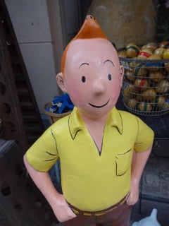 Tintin, Snowy and Nestor Papermaché Group