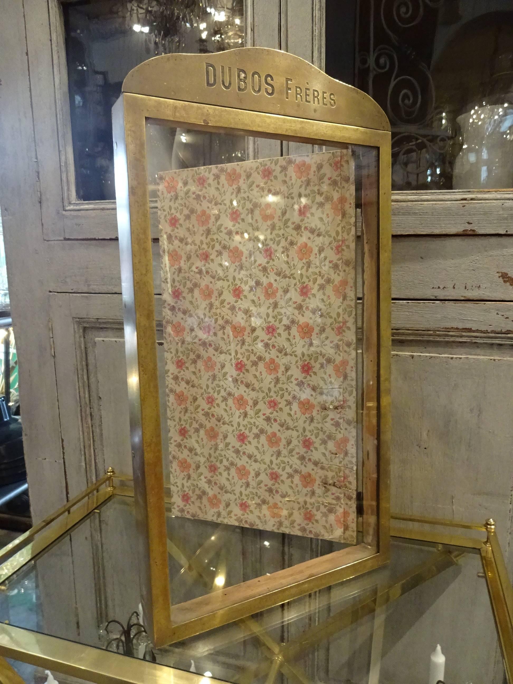 Other Early 20th Century, Brass Menu Display Case