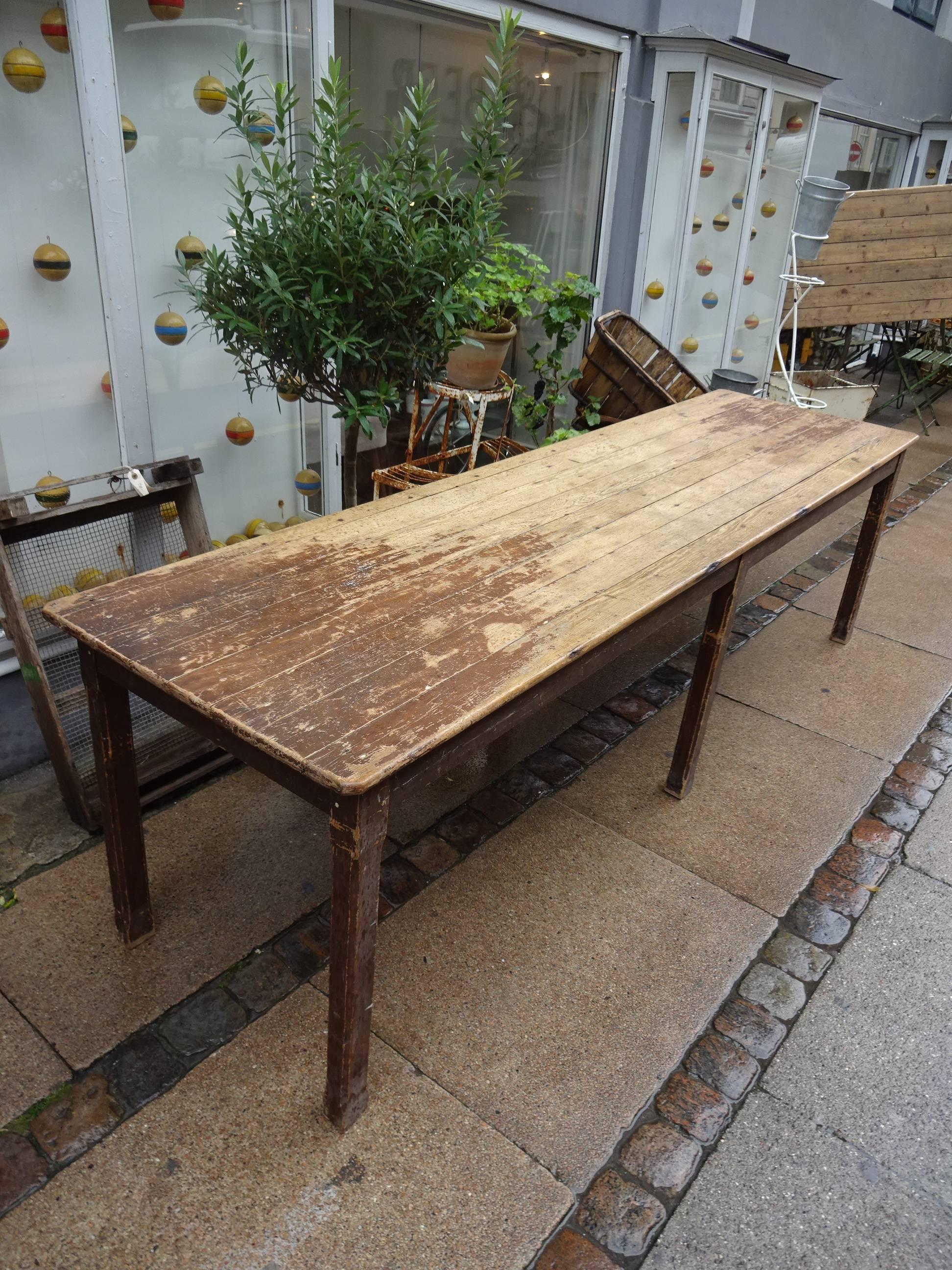 Wood Late 19th Century French Refectory Table
