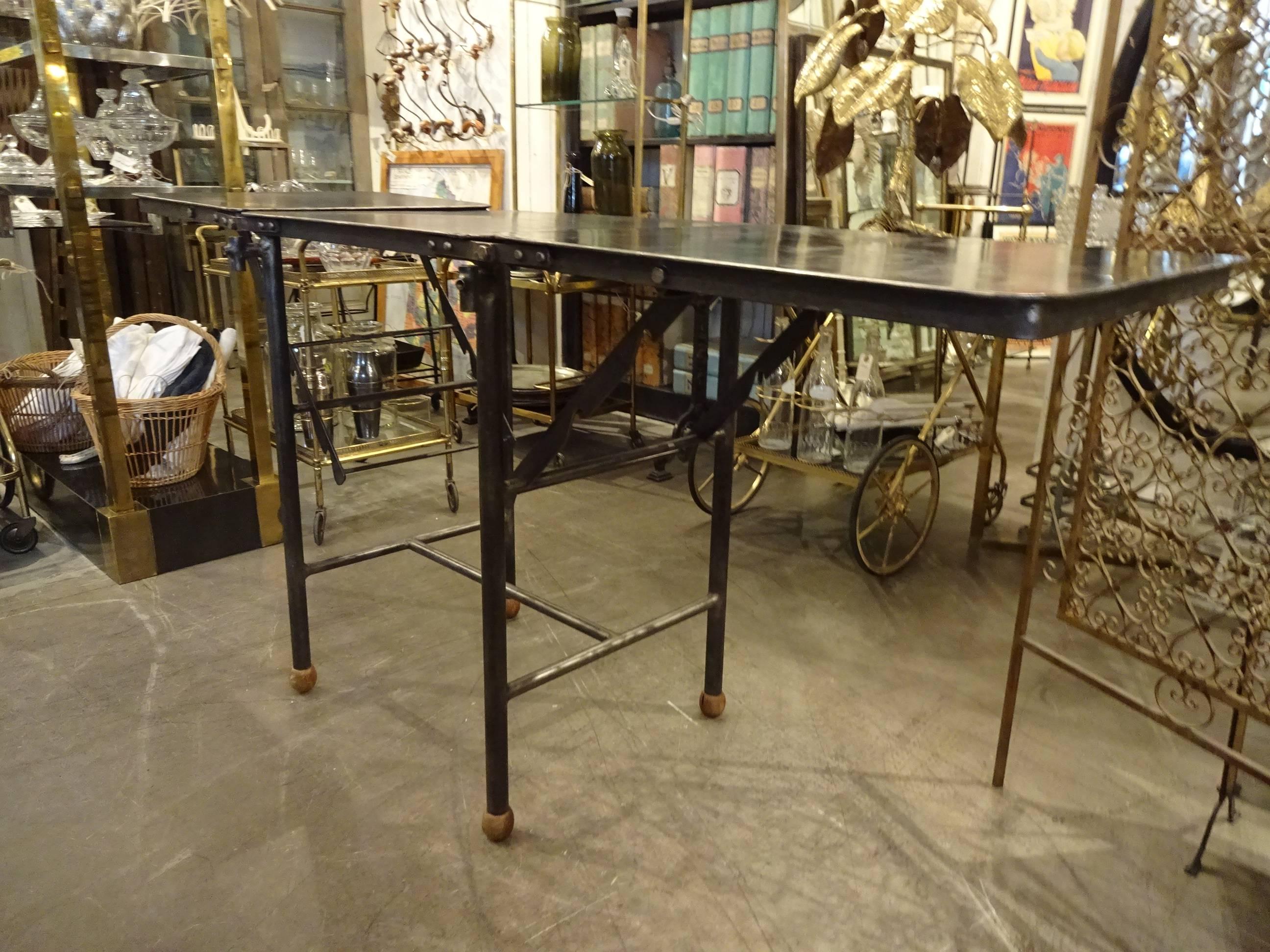 Other 19th Century French Industrial Metal Table