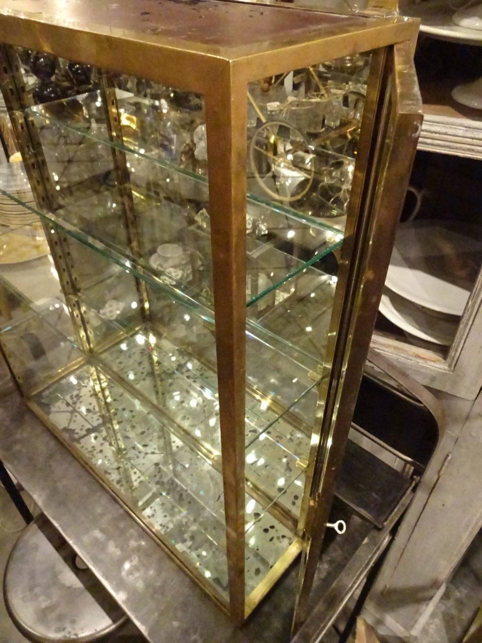 Other Early 20th Century Brass Display Cabinet