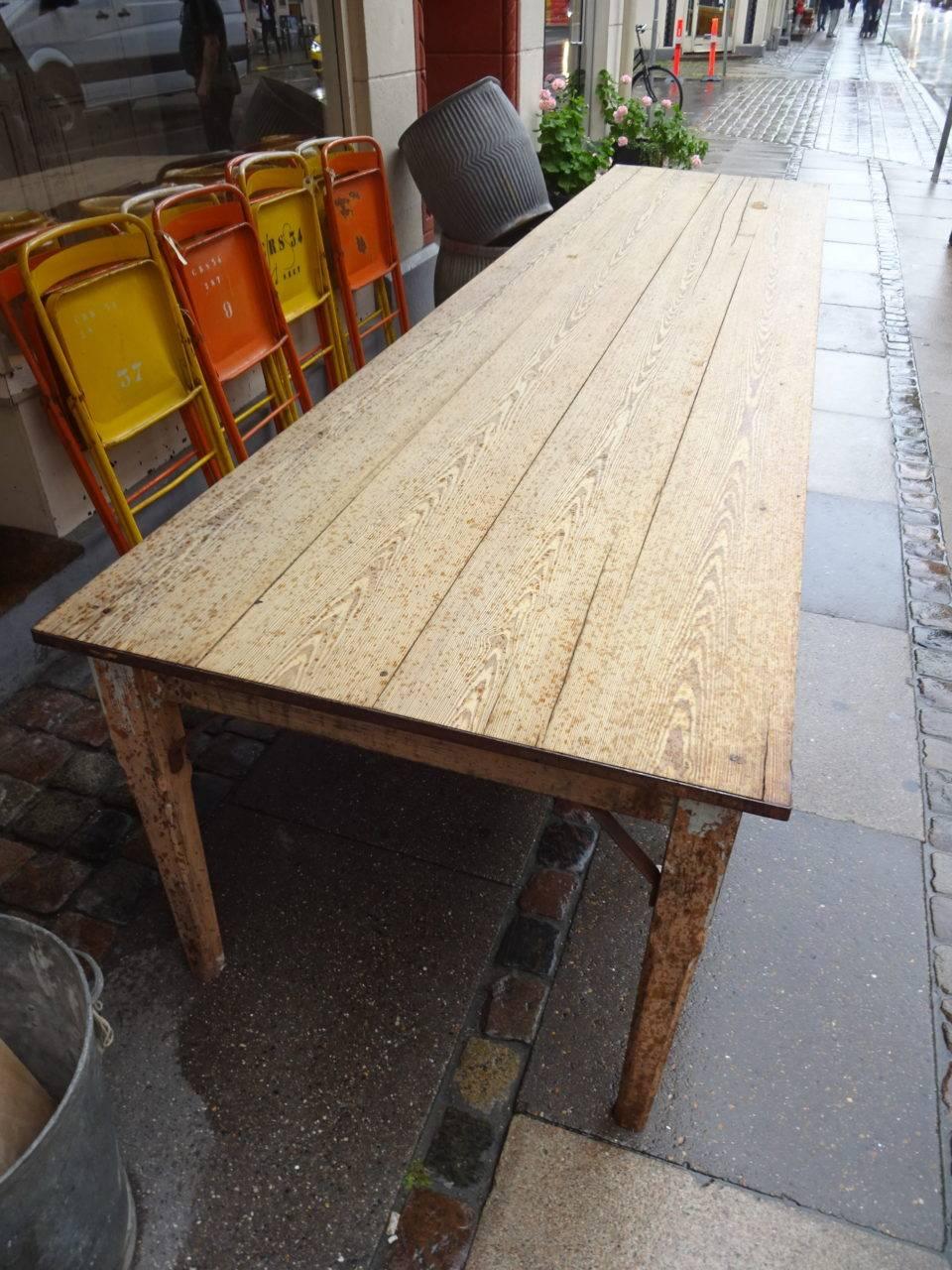 Late 19th Century Refectory Table and Bench In Good Condition In Copenhagen K, DK