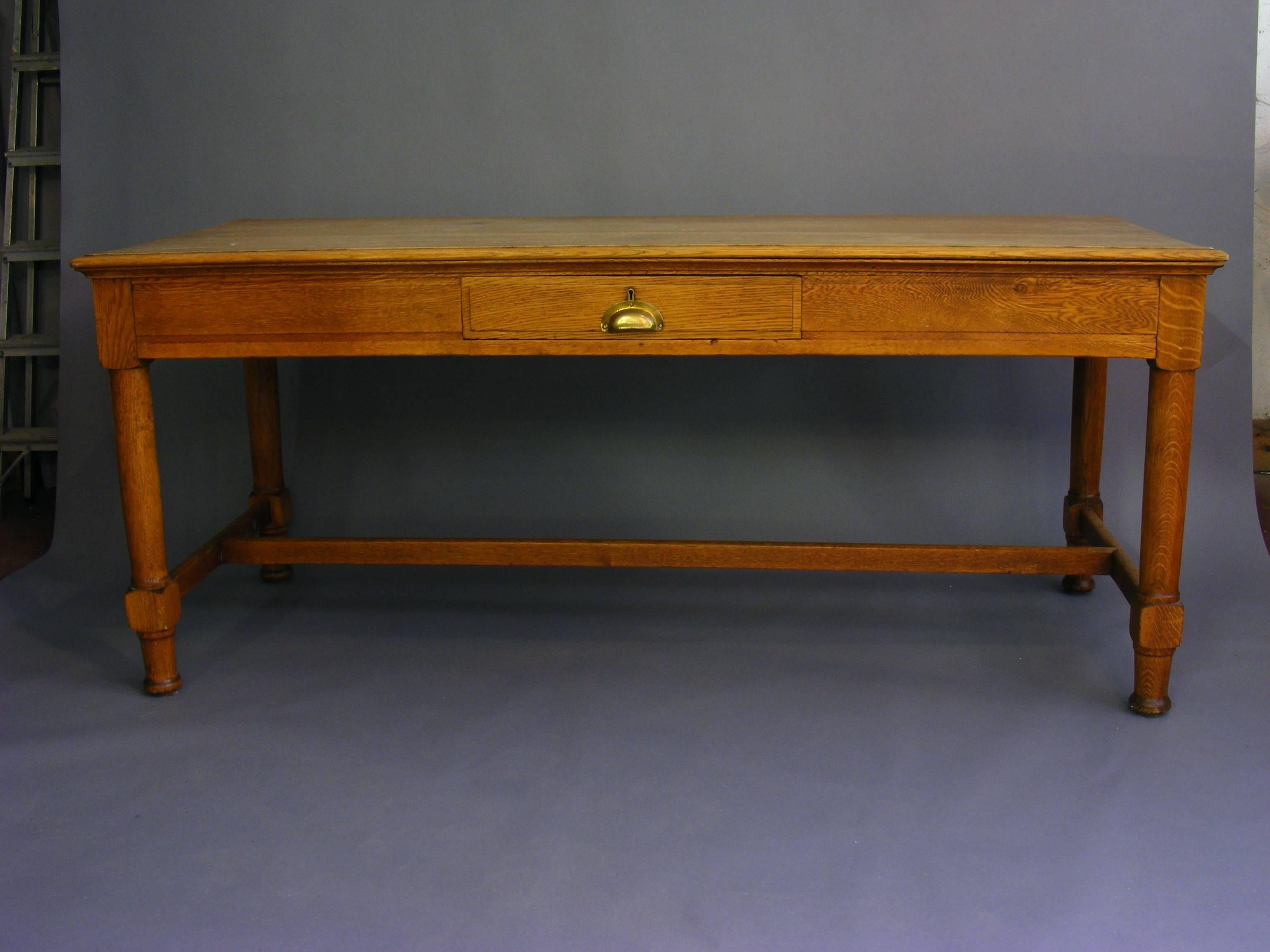 19th Century Oak Farmhouse Hall Table In Good Condition For Sale In Glencarse, GB