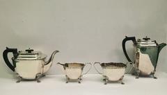 Four-Piece Heavy Solid Silver Tea Set, 1932 Duncan and Scobbie Sheffield