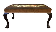 Antiker viktorianischer Mahagoni-Hocker, 1837-1901