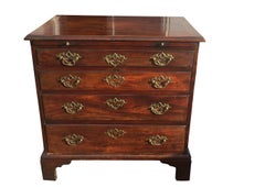 Antique Georgian Chippendale Original Mahogany Small Bachelor Chest Drawers
