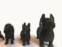 Antique Set of Austrian Animalier Bronze Dogs, circa 1900, Vienna