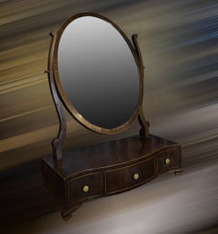 Antique Late Georgian Mahogany Boxsole Mirror