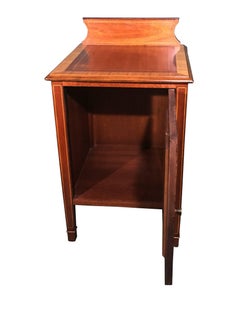 Fine Pair of Mahogany and Satin Wood Bed Side Cabinets