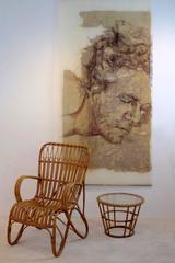 Wann sind Sie in? Zeitgenössisches Hängegemälde für die Wand, handgefertigt, Unikat