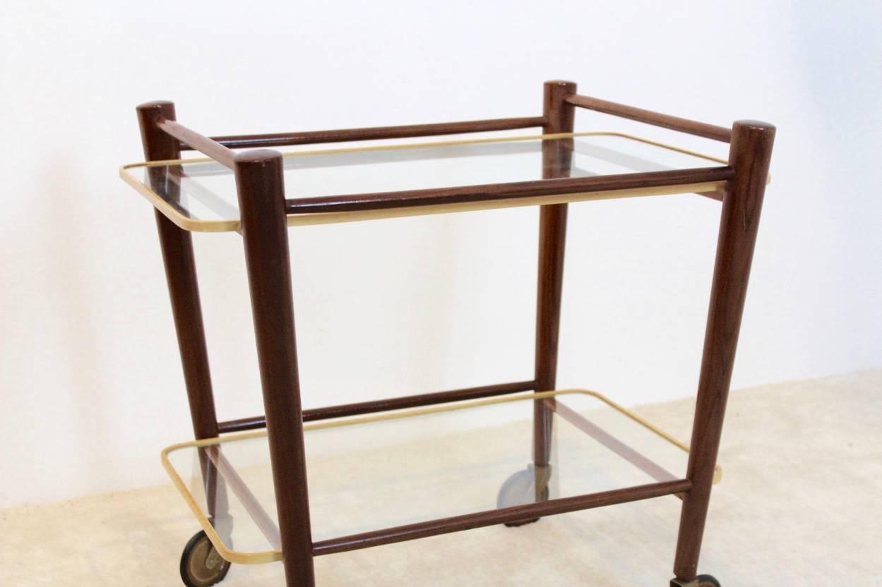 Mid-Century Modern Elegant Serving Trolley by Cees Braakman for Pastoe, Netherlands, 1950s For Sale