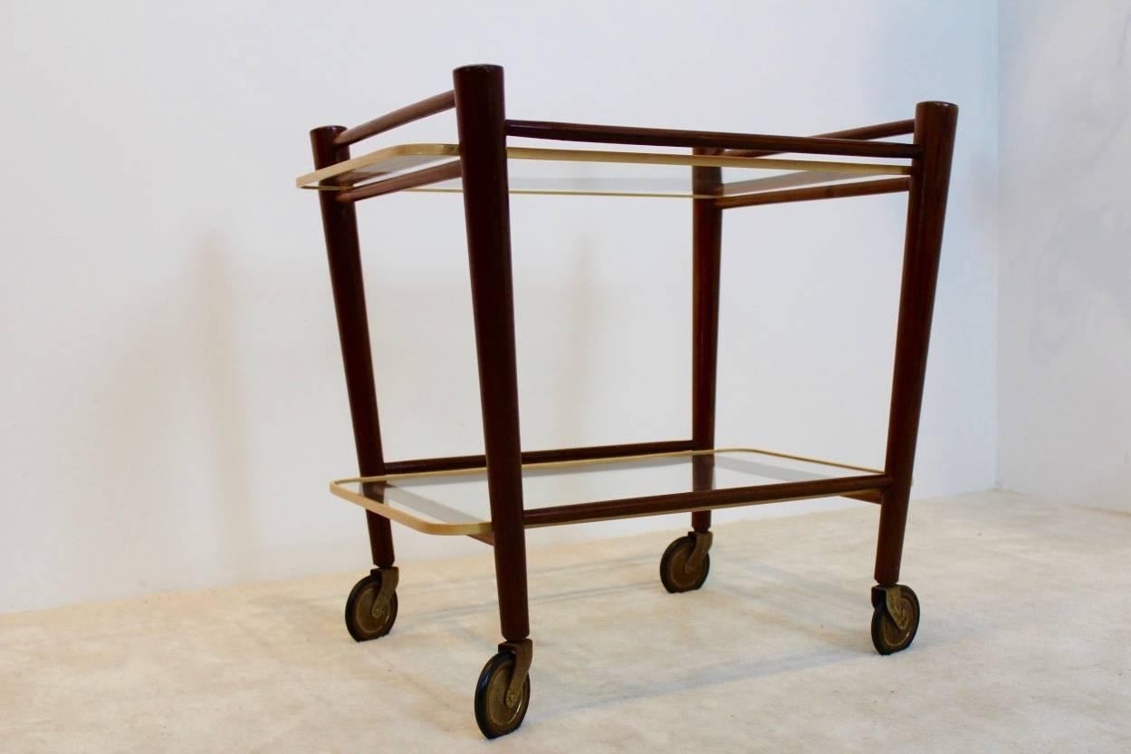 Dutch Elegant Serving Trolley by Cees Braakman for Pastoe, Netherlands, 1950s For Sale