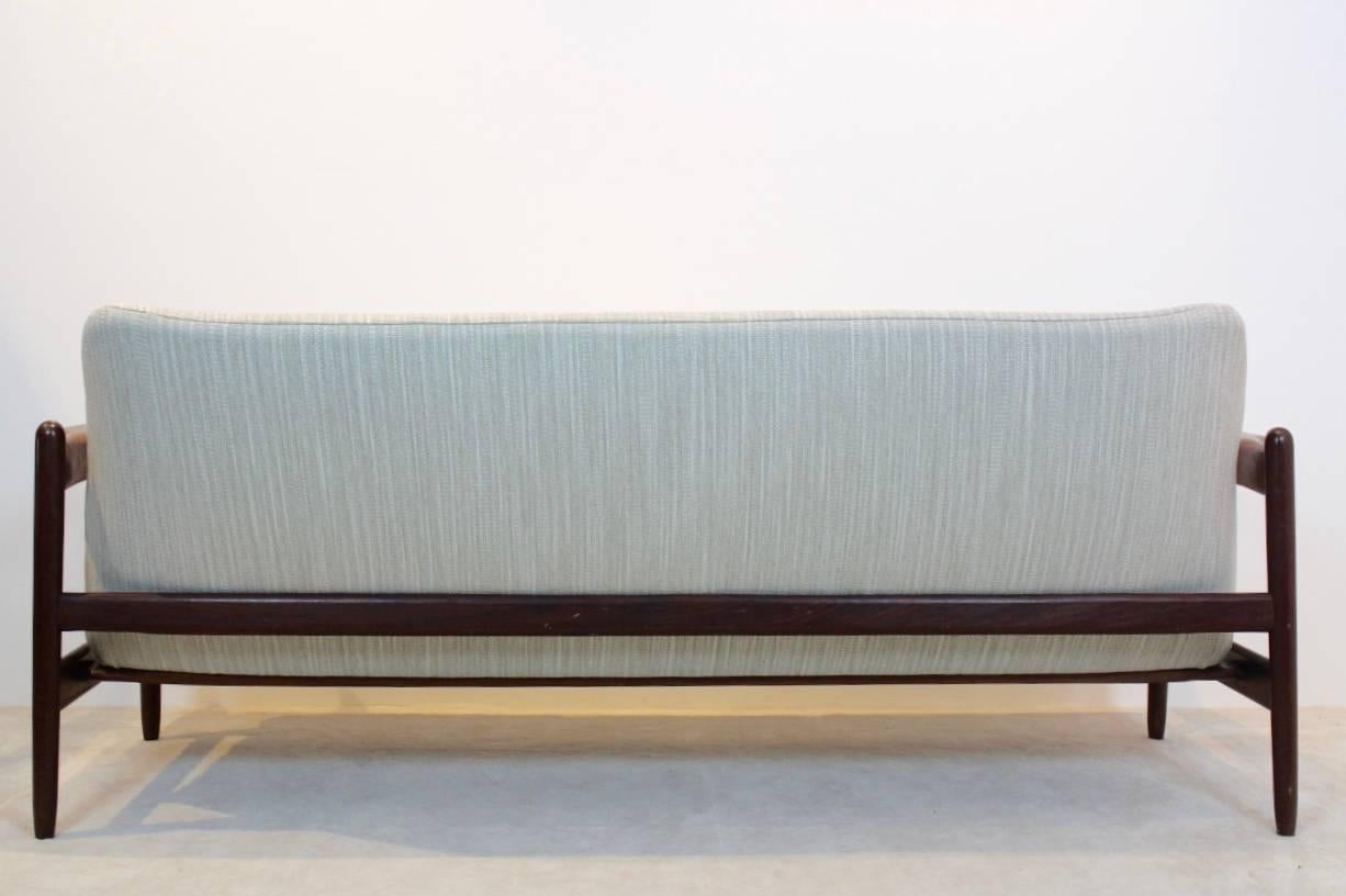 Magnificent Three-Seat Teak Sofa by Propos Hulmefa, Dutch Design 1950s 2