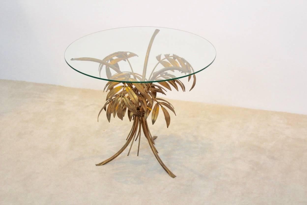 EyeCatching Hollywood Regency Gilt Palm Tree Coffee Table by Hans Kögl