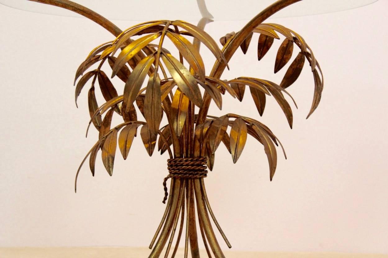 EyeCatching Hollywood Regency Gilt Palm Tree Coffee Table by Hans Kögl