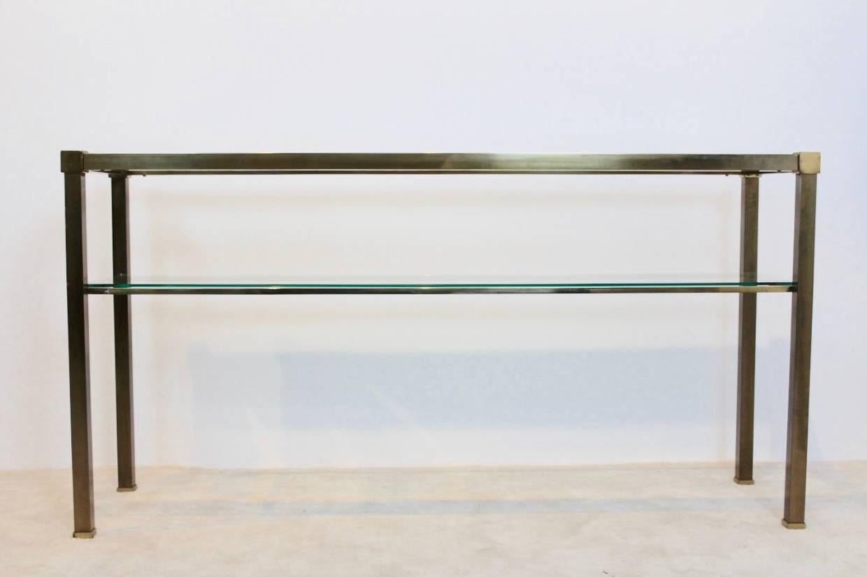 two tier console table