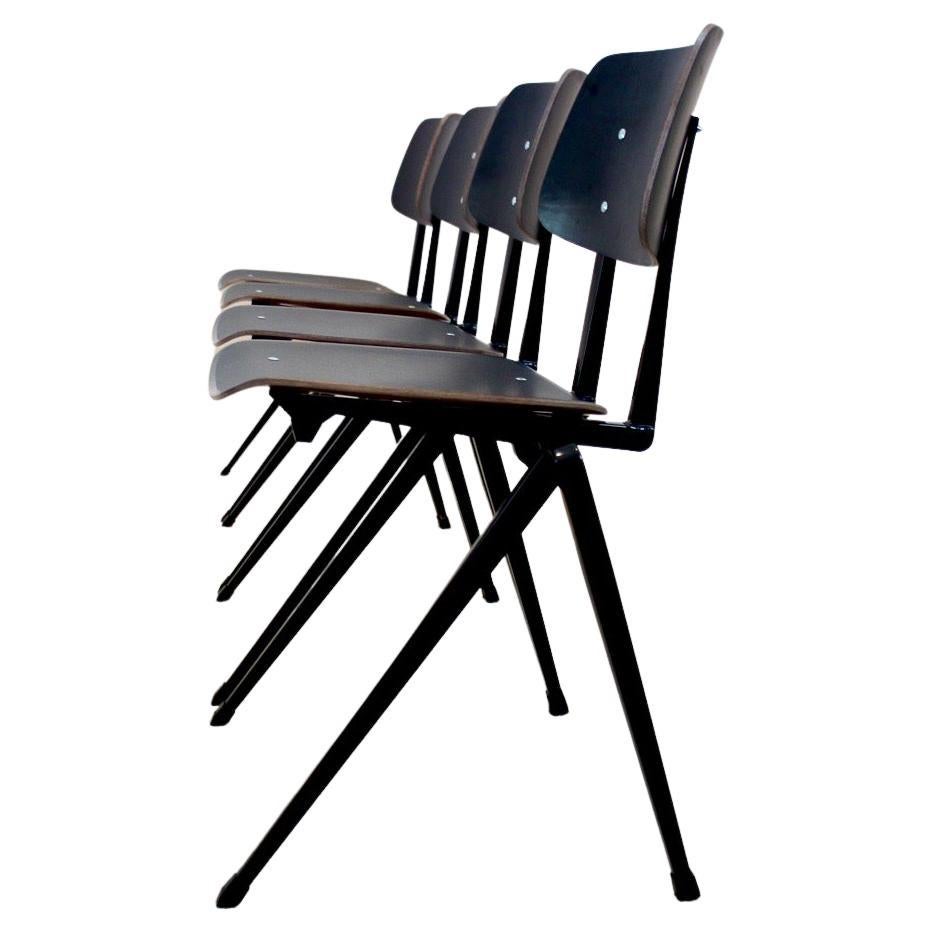 Large Stock of Stackable Galvanitas S17 Industrial Dining Chairs