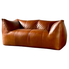 Le Bambole Sofa in Cognac Leather, Mario Bellini for B&B Italia
