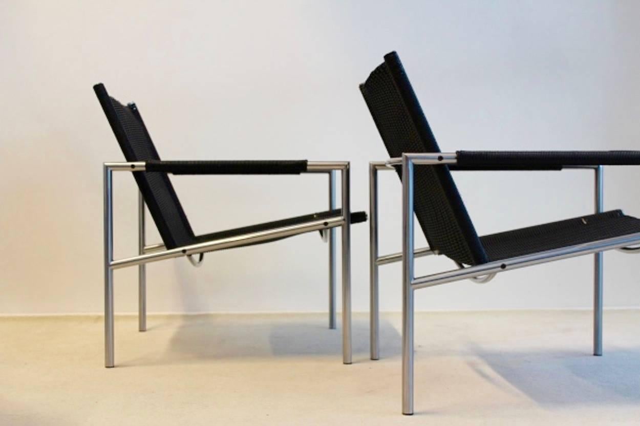 Mid-Century Modern Martin Visser Pair of SZ 01.7 Lounge Chairs for Spectrum, Holland