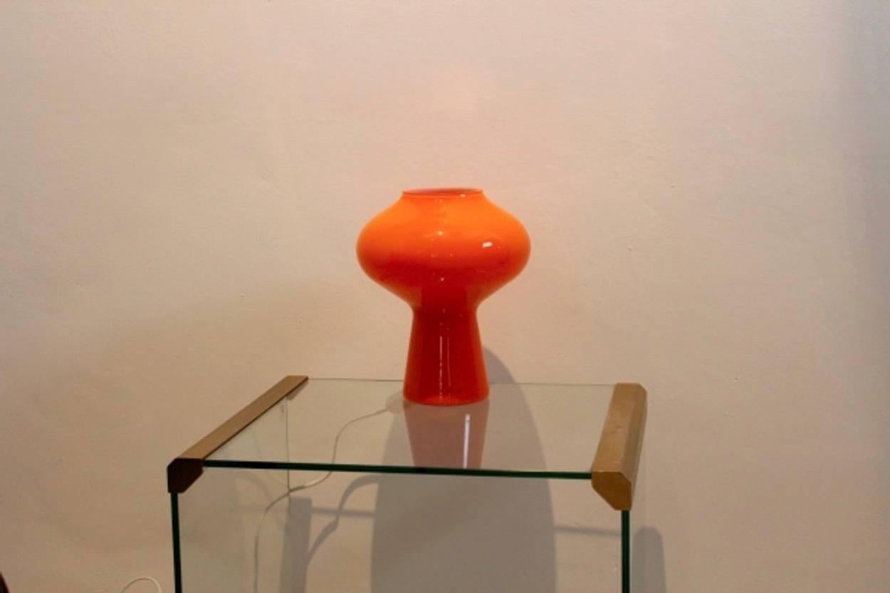 Massimo Vignelli Murano Glass Mushroom Table Lamp for Venini, 1950s In Excellent Condition In Voorburg, NL