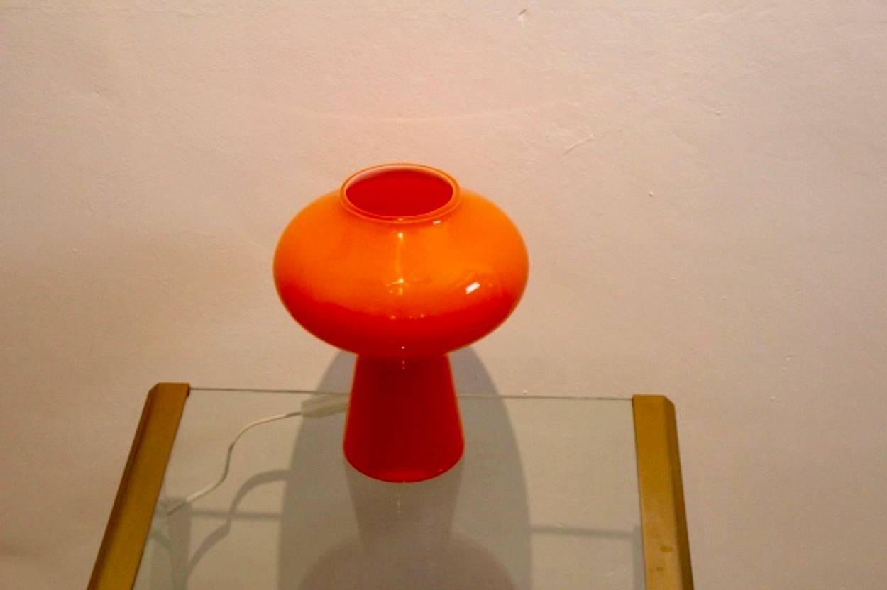 20th Century Massimo Vignelli Murano Glass Mushroom Table Lamp for Venini, 1950s