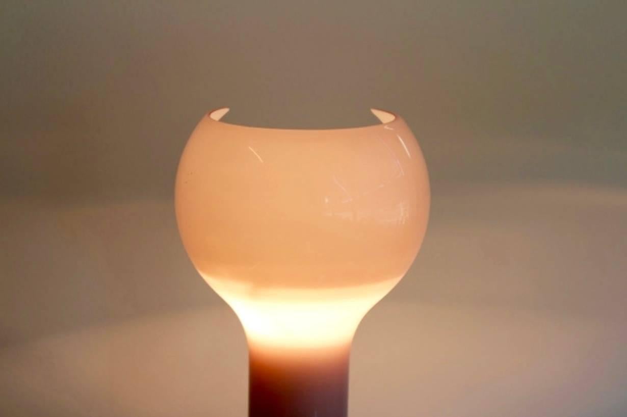 Mid-Century Modern Rare Joe Colombo Murano Glass Flash Table Light for Oluce