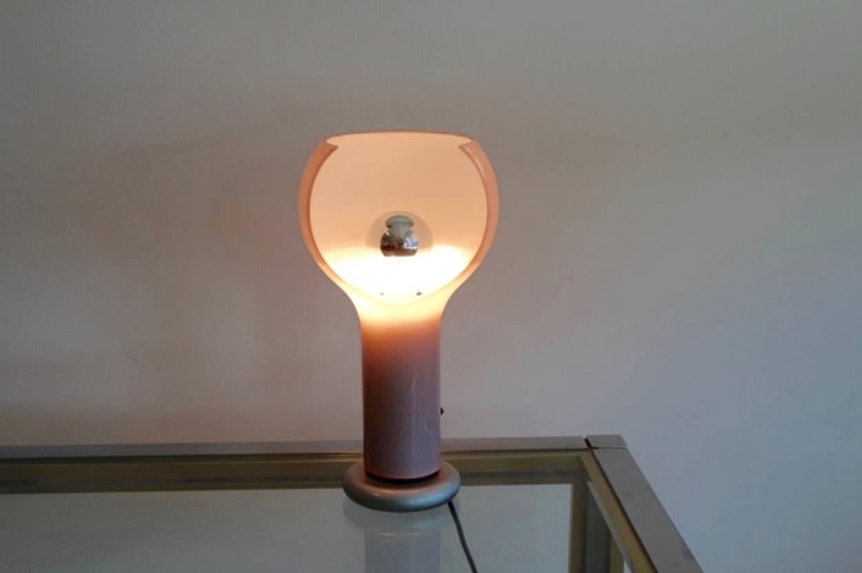 Rare Joe Colombo Murano Glass Flash Table Light for Oluce In Excellent Condition In Voorburg, NL