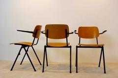 Sedie industriali in compensato Marko School, Paesi Bassi, anni '60