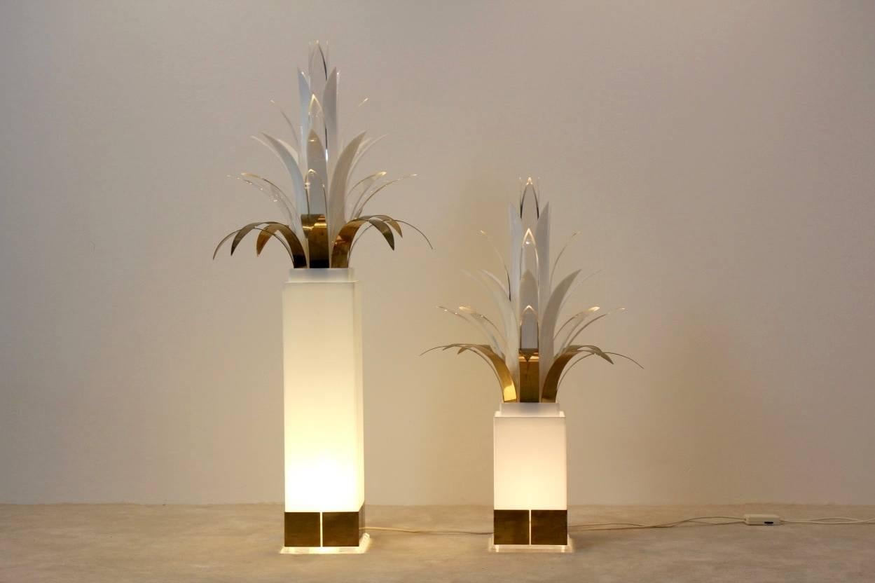 Hollywood Regency Set of Mid-Century Palm Tree Floor Lamps by Peter Doff, Netherlands, 1970s
