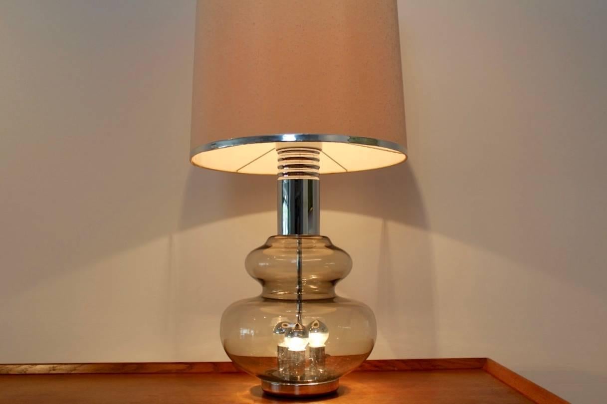 large chrome lamp