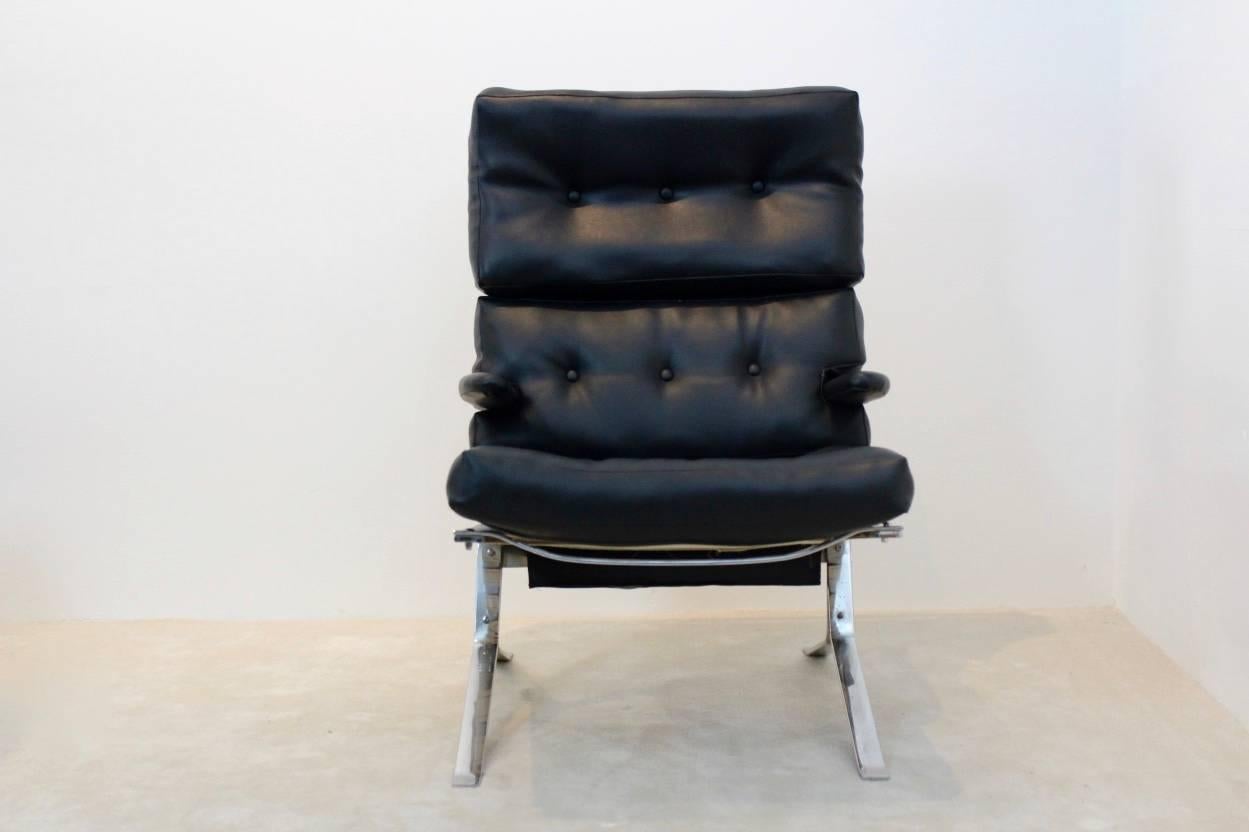 Mid-Century Modern Mid Century Lounge Chair for Airborne International, Belgium For Sale