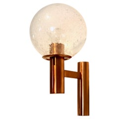 Ott International Copper and Handblown Glass Wall Sconce, stock of 3