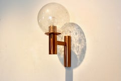 Ott International Copper and Handblown Glass Wall Sconce, stock of 3