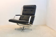 Poltrona FK85 in pelle originale di Fabricius & Kastholm per Kill