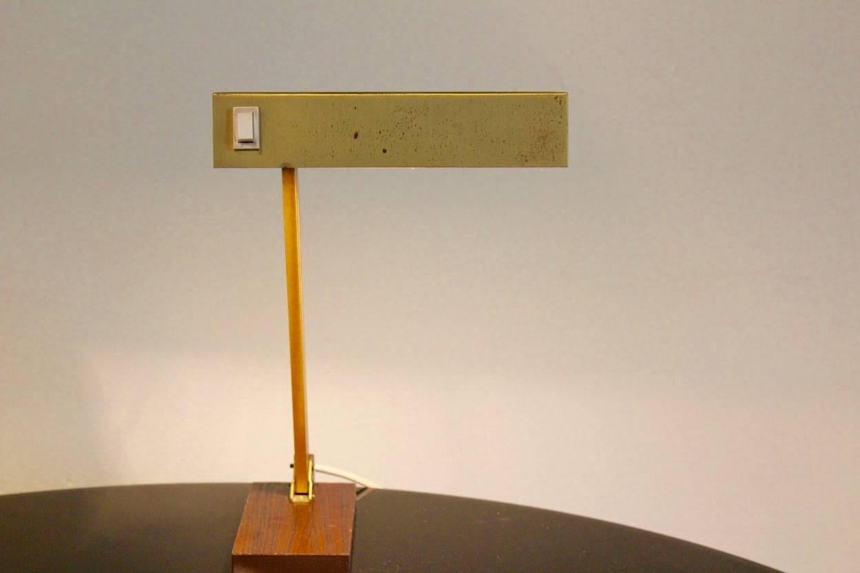 20th Century Adjustable Brass Table Lamp by Pfäffle-Leuchten Schwenningen, 1950s, Germany