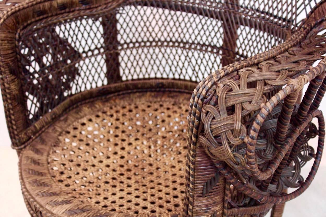 Mid-Century Modern Iconic Rattan Peacock Chair, 1970s