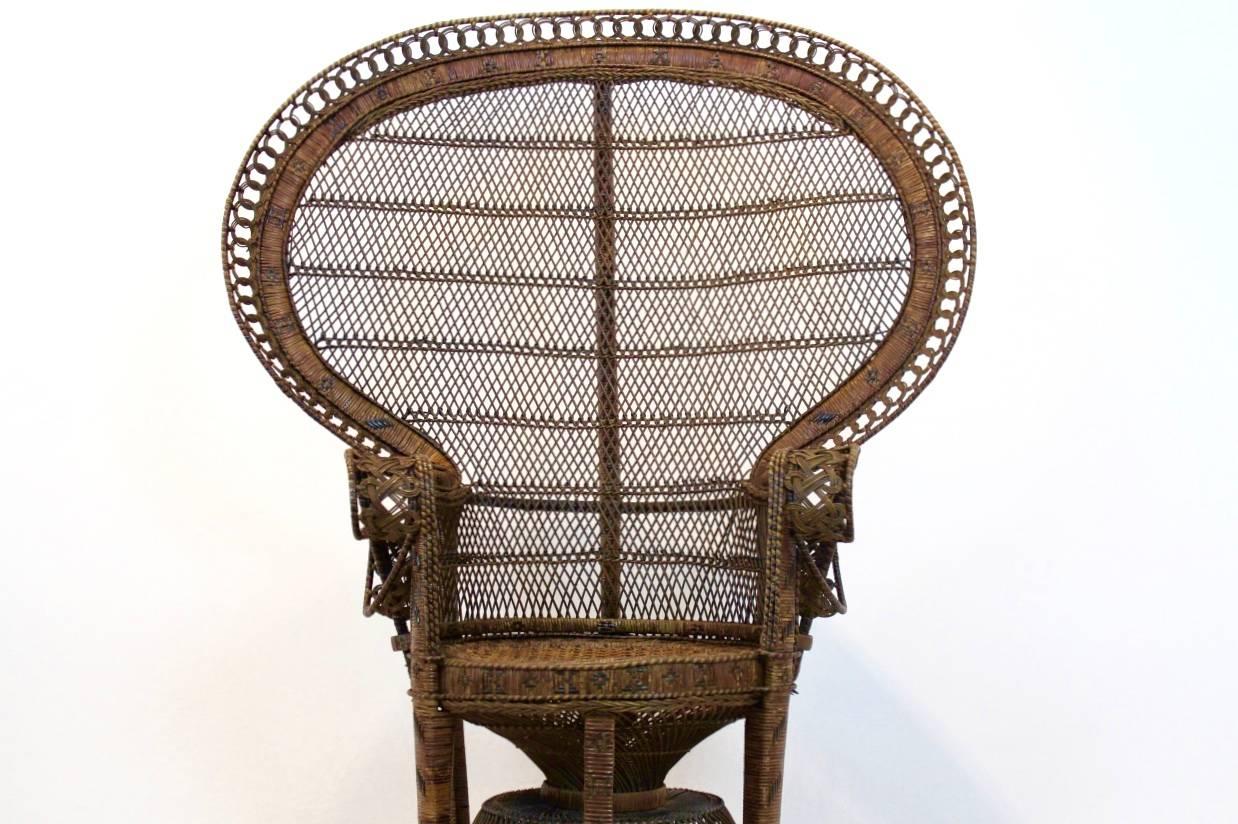 Iconic Rattan Peacock Chair, 1970s In Good Condition In Voorburg, NL